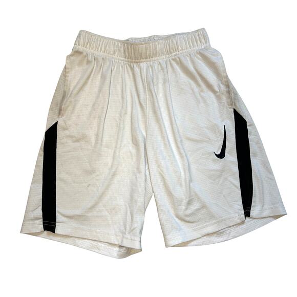 Nike Dri-FIT White and Black Shorts - Size M (10-12Y) - Picture 1 of 5